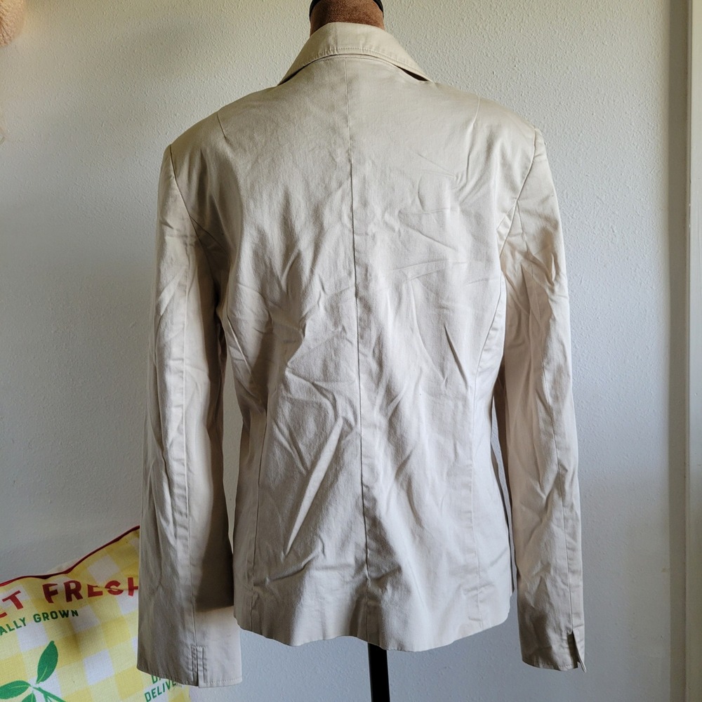 Croft & Barrow Womens‎ Beige Tan Stretch Cotton Blazer Jacket Size 12 RN73277 - Picture 3 of 10